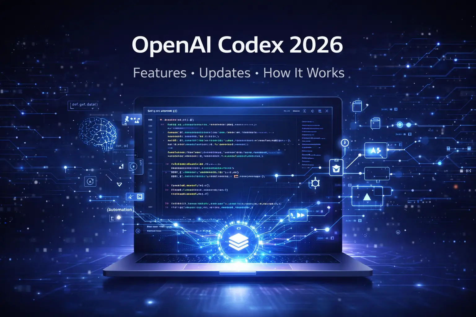 OpenAI Codex 2026 AI coding and automation interface with automation workflow.